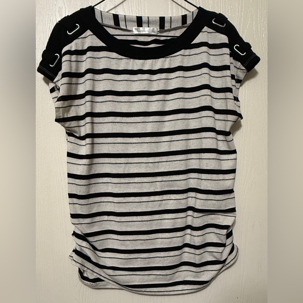 89th & Madison Monochrome Striped Shirt
